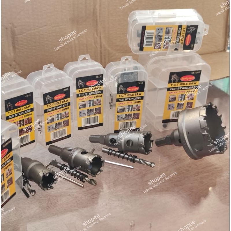 Mata Bor Hole Saw Besi TCT Alat Pelubang Pembuat Lubang Holesaw Stainless