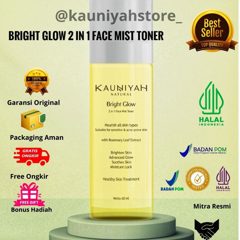 [READY] TONER KAUNIYAH | Kauniyah Natural BrightGlow 2 in 1 Facemist Toner | Kauniyah Oil | Kauniyah