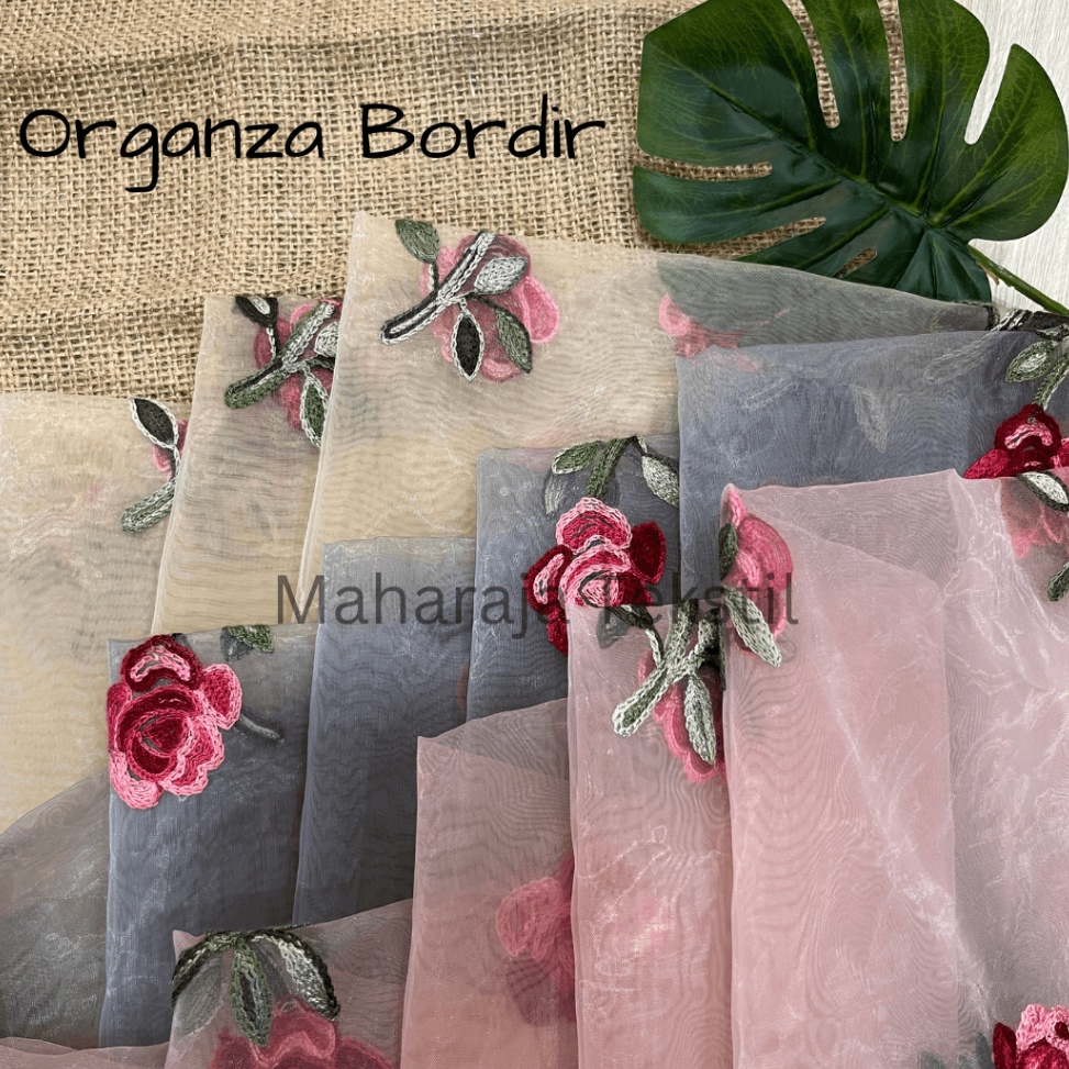 Paling Laris Kain Organza Motif Bordir  Organza Corak Bunga  Organdy Bordir  Tulle Organza Motif Flo