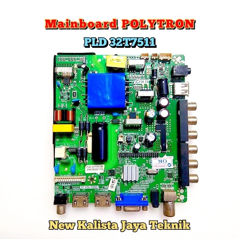MAINBOARD TV POLYTRON 32T7511 ORIGINAL TP.V56.PB801 MB 32T7511B 32T7511C MB POLYTRON PLD 32T7511C PL