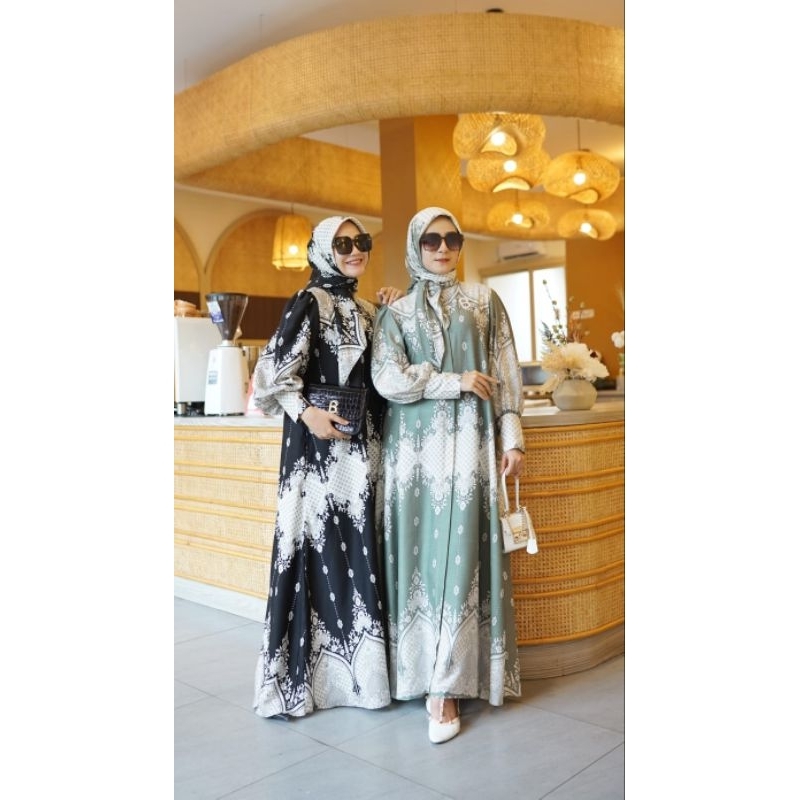 GAMIS AURA SET HIJAB-DRESS DEWASA SET HIJAB