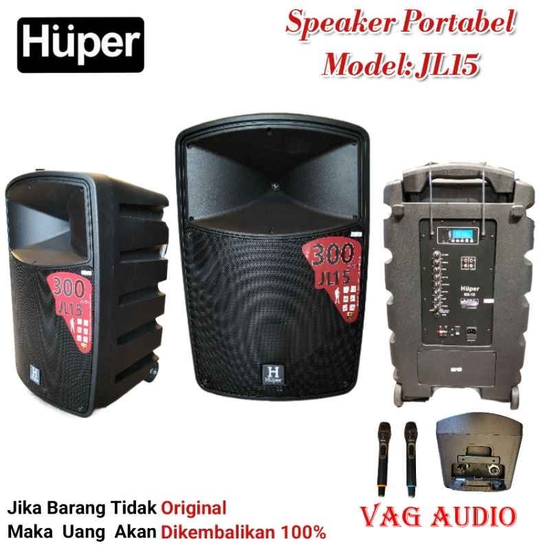 SPEAKER PORTABLE HUPER JL15, SPEAKER PORTABLE 15 INCH JL 15