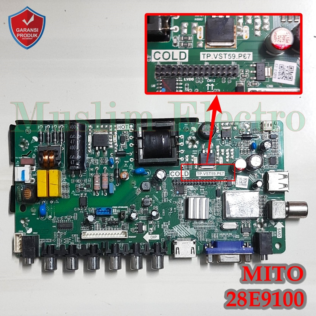 Mainboard LED TV MITO E28E9100 28E9100