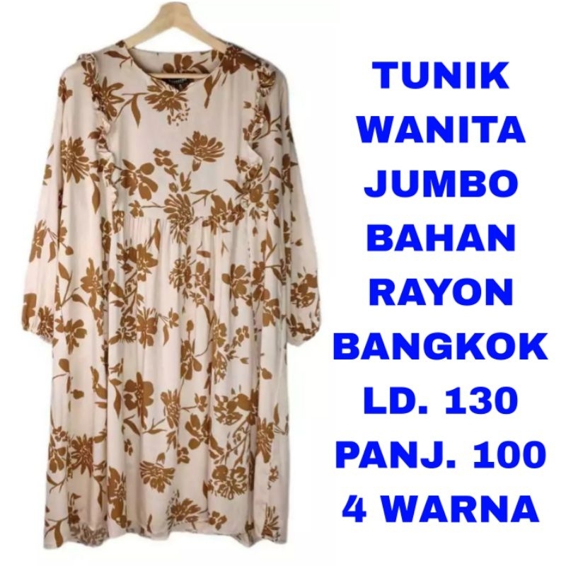 WK TUNIK WANITA JUMBO LD. 130 BAJU ATASAN MUSLIM LEBARAN IDUL FITRI