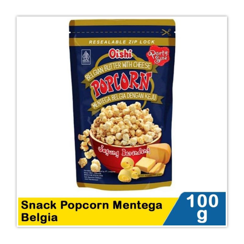 

Oishi Popcorn Belgian Butter 100 gr Snack Cemilan