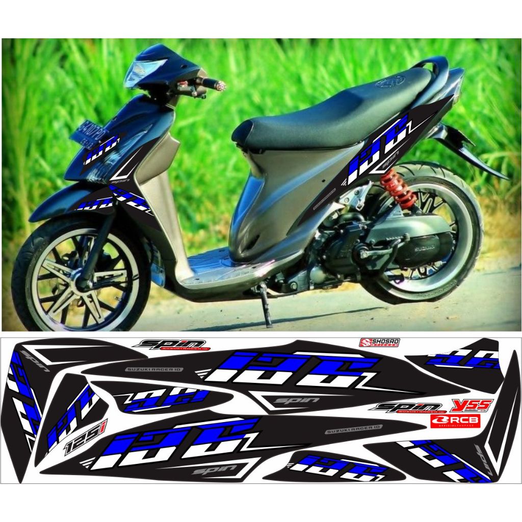 Stiker variasi setiker spin 125 / STRIPING MOTOR SPIN 125 /polet motor spin stiker