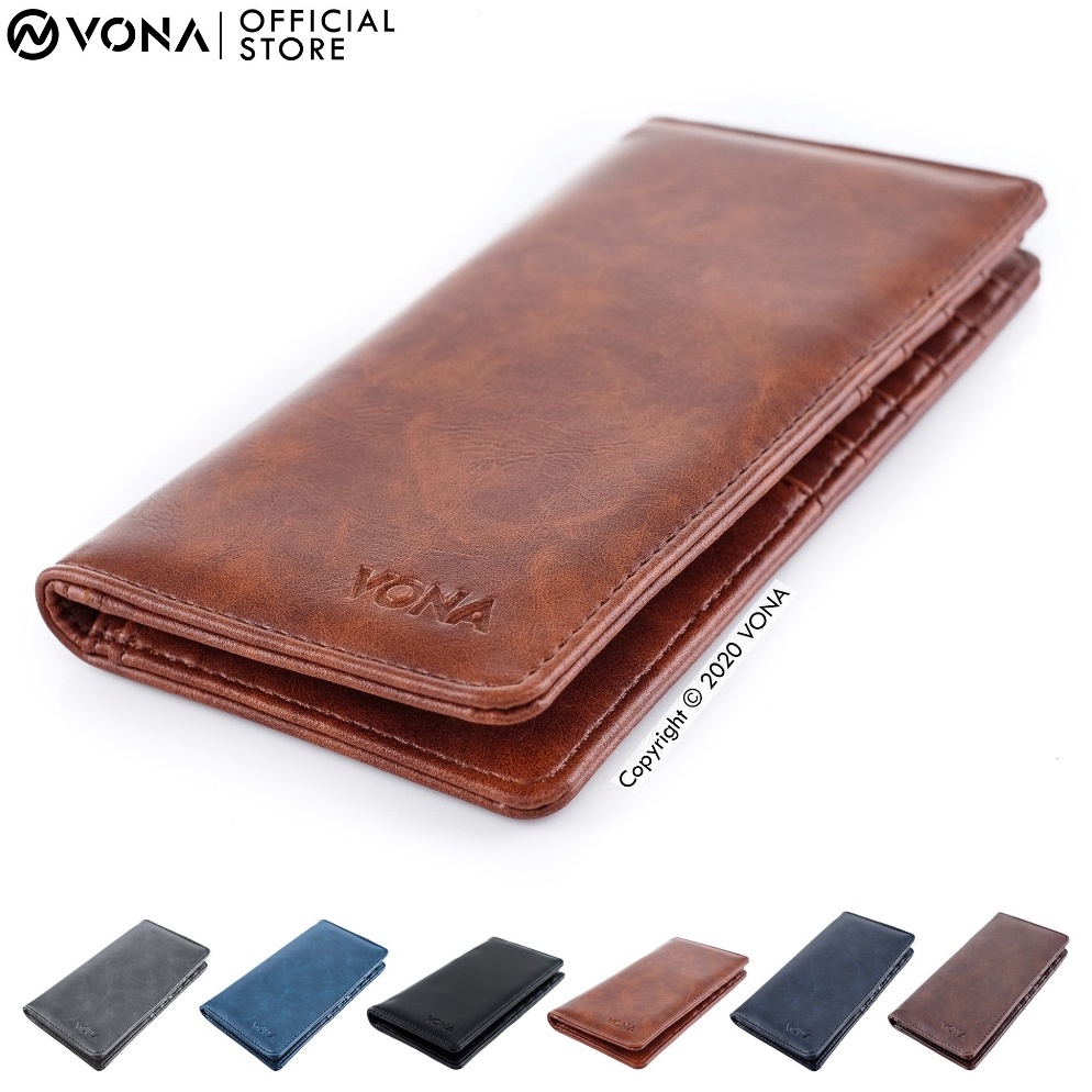 Best VONA Hunter Long Wallet  Dompet Panjang Pria Wanita Kulit PU