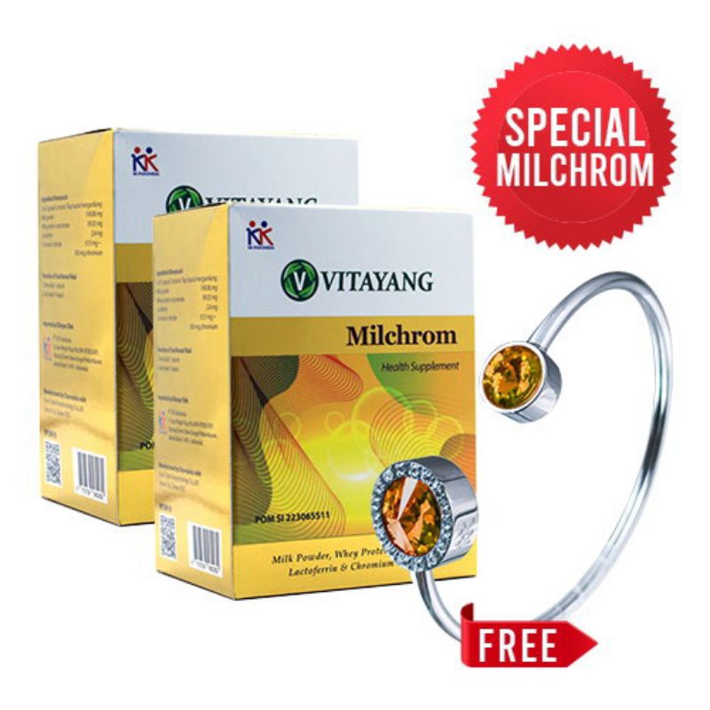 Promo⭐ | 2 box Vitayang Milchrom free KKL bracelet | efektif menurunkan gula darah (diabetes)