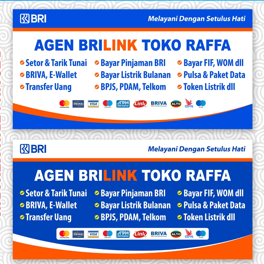 BANNER BRILINK STANDART AGEN / CETAK BANNER BRILINK / BANNER ATM BERSAMA