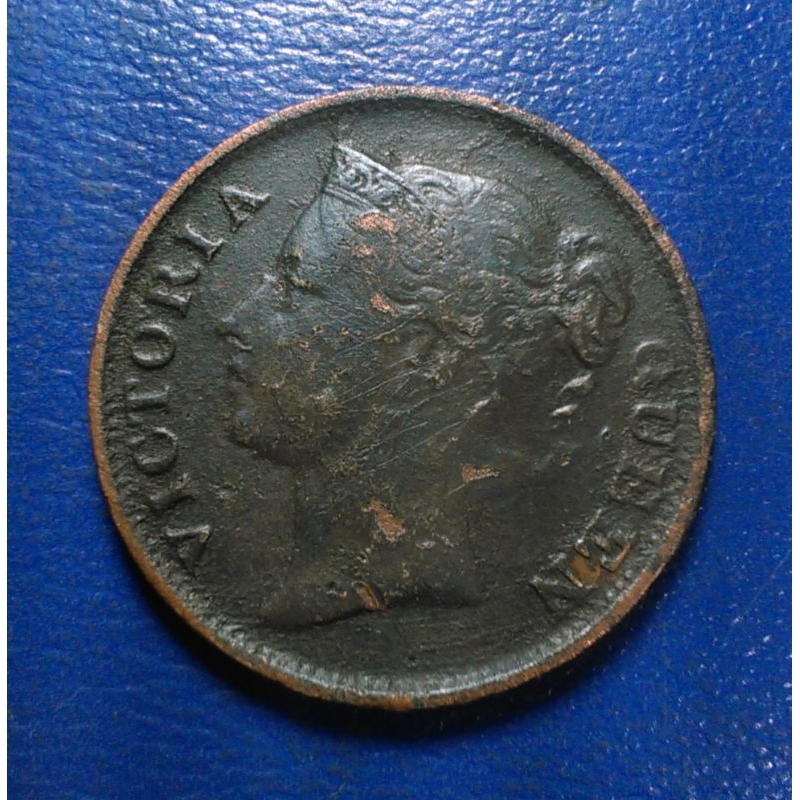 Koin Victorua British India Half Cent India Straits 1862