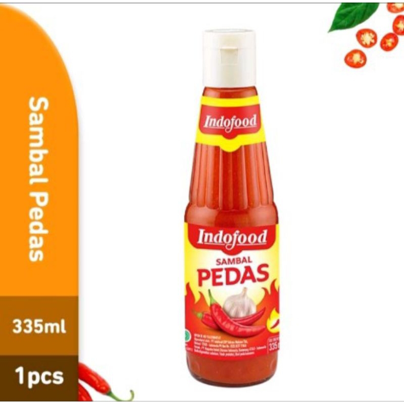 

indofood sambal pedas 335g kemasan botol kaca
