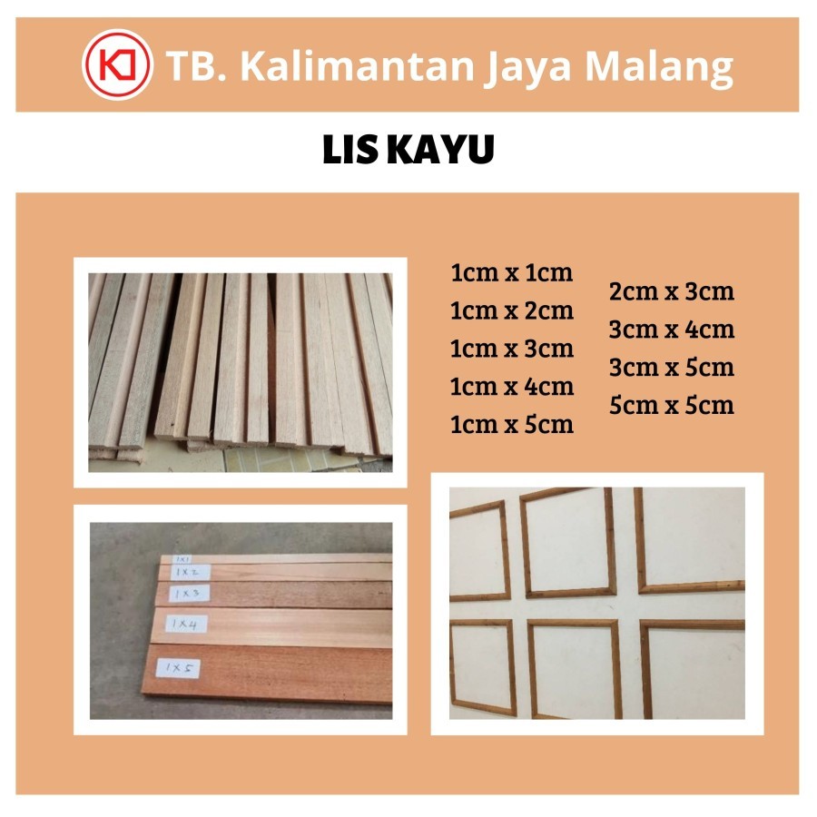 LIS KAYU POLOS HALUS