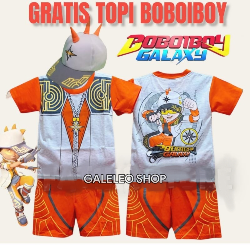 STELAN KOSTUM BOBOIBOY SOLAR GALAXY GRATIS TOPI TERMURAH / BAJU BOBOIBOY SOLAR TERBARU