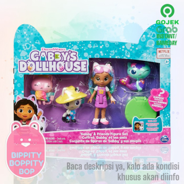Promo Gabby's Dollhouse Gabby and Friends Figure Set with Rainbow Gabby Limited