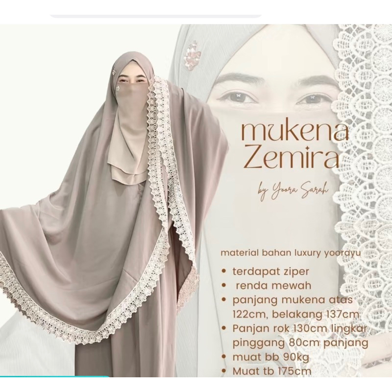 zemira mukena hitam bu yoora sarah