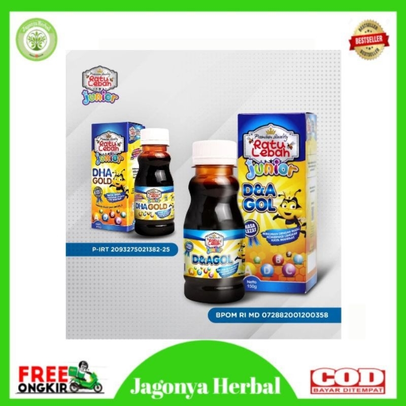 

DHA GOLD RATU LEBAH | D&A GOL / MADU ANAK RATU LEBAH JUNIOR DHA GOLD PLUS OMEGA 3 DHA GOLD RATU LEBAH
