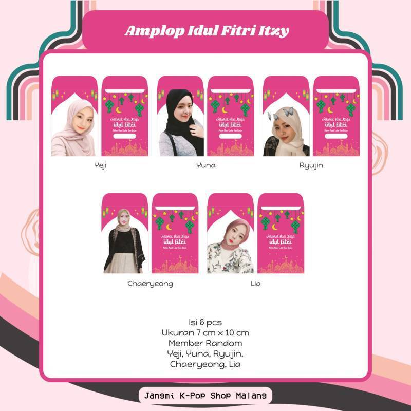 

[ISI 6 PCS] Amplop Lebaran Itzy | Amplop Itzy | Amplop Hari Raya | Angpao Lebaran | Angpao Hari Raya | Hari Raya Idul Fitri