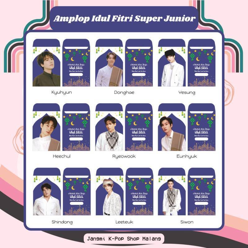 

[ISI 6 PCS] Amplop Lebaran Super Junior | Amplop Super Junior | Amplop Hari Raya | Angpao Lebaran | Angpao Hari Raya | Hari Raya Idul Fitri