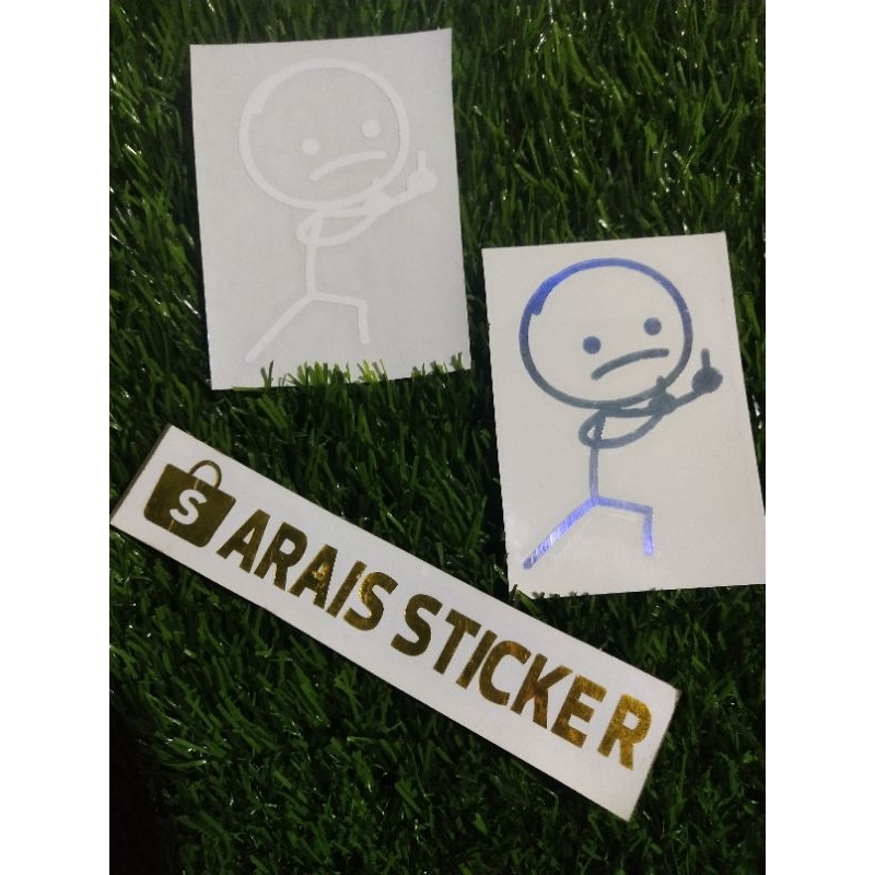 fucek cutting sticker stickman fucek, finger fucek cutting sticker