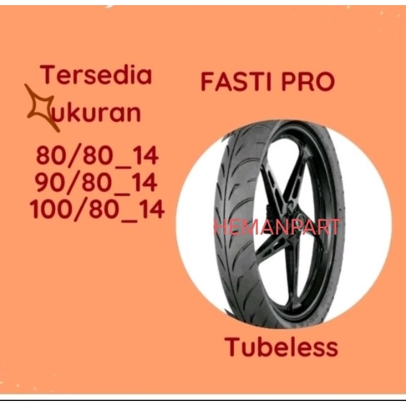 BAN IRC FASTI PRO TUBELESS RING14 UKURAN 80/80 90/80 100/80-14 BAN RACING/ COMPETITION