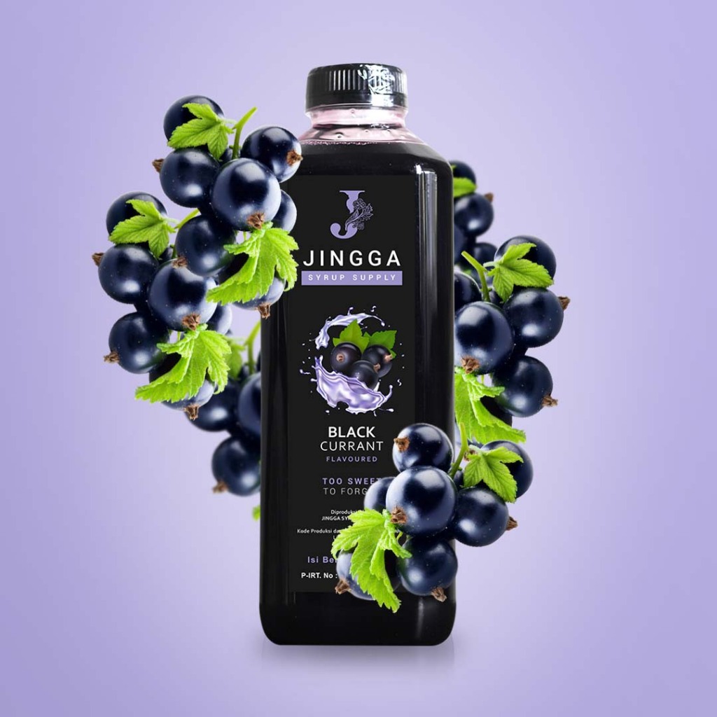 

JINGGA Blackcurrant Syrup 1000 ml - Sirup Blackcurrant Untuk Coffee Mocktail Cocktail