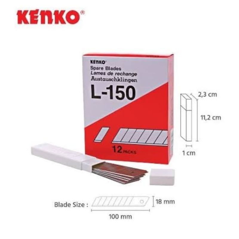 

Isi Cutter Kenko L-150 1 Tube/Pack (Isi 5 Mata Pisau)