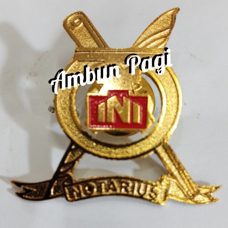 

best seller pin logo NOTARIS-paku ready stock