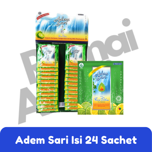 

ADEM SARI MINUMAN UNTUK PANAS DALAM ISI 24 SACHET