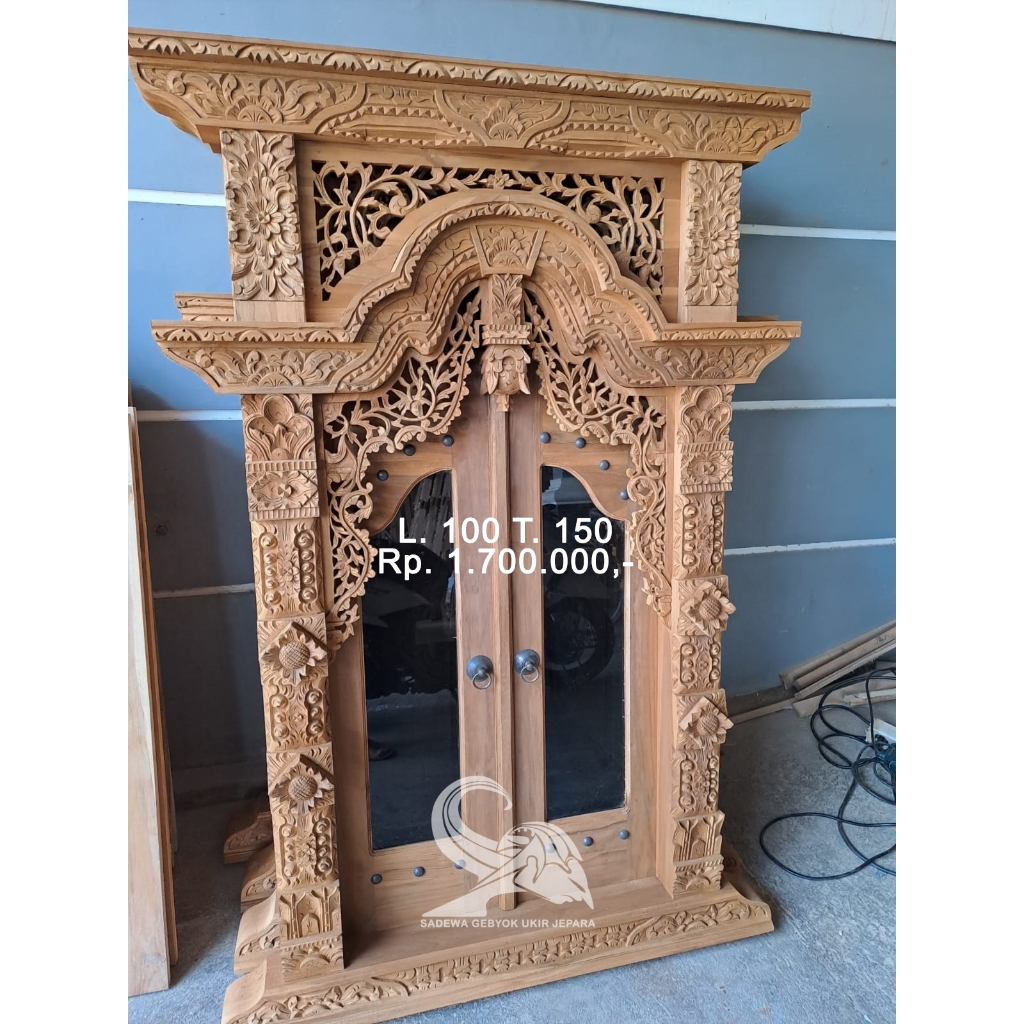 (Best Seller) Pintu Jendela Full Kayu Jati ukir klasik variasi Kaca