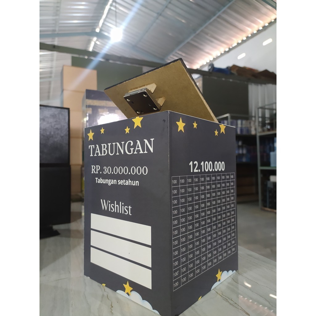 Celengan Target Jumbo Besar Kunci Termurah Tempat Nabung Uang Celengan Besar Bahan Kayu Unik