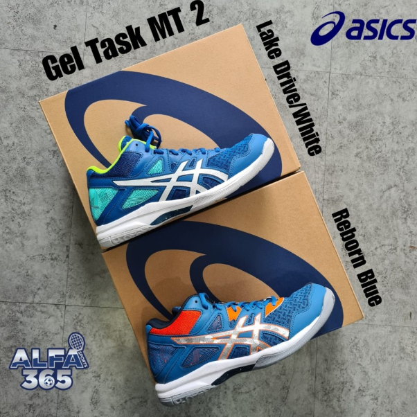 Sepatu Voli / Badminton Asics Gel Task MT2 Volly Volley - Biru