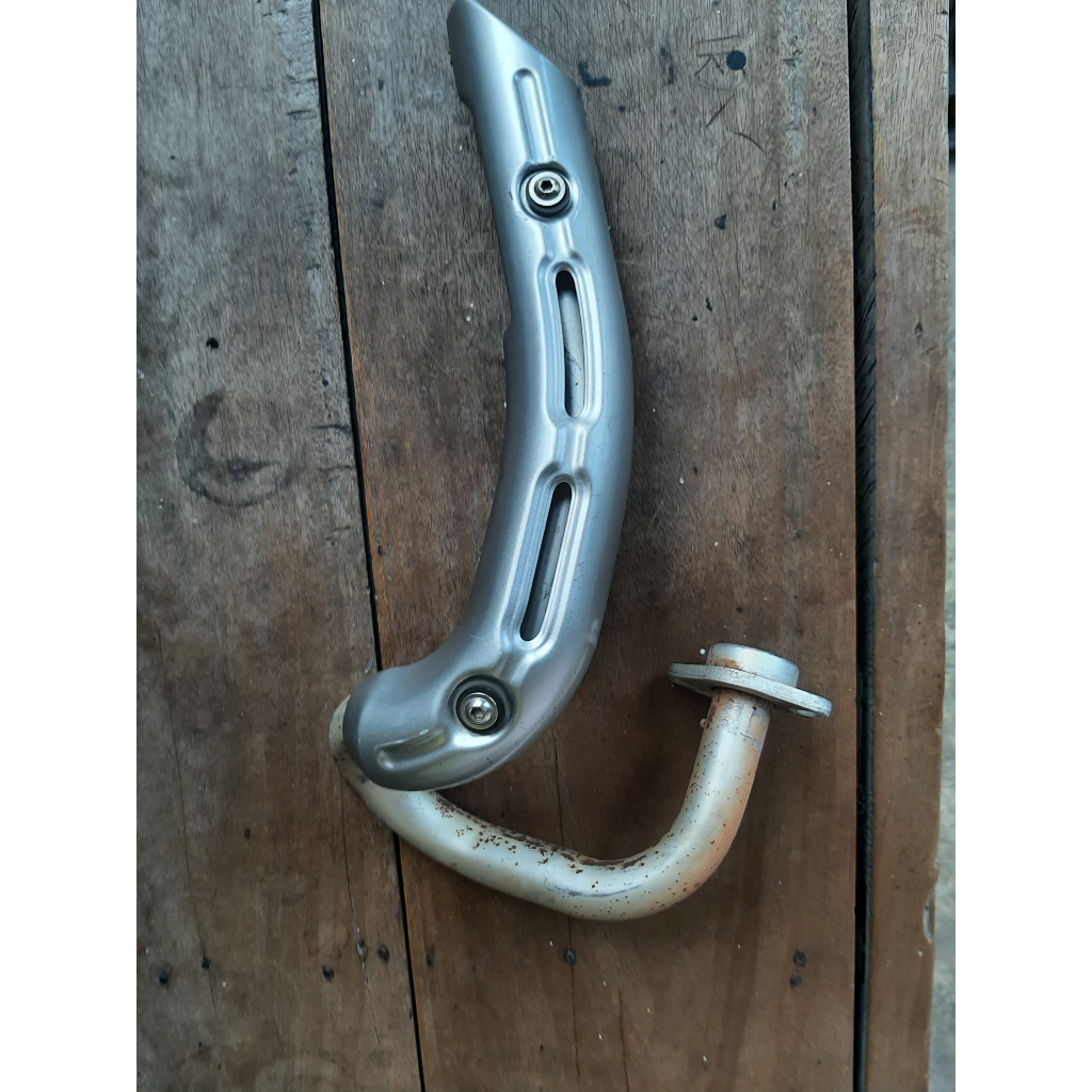 leher knalpot klx 140 original leher knalpot klx140 ori copotan motor