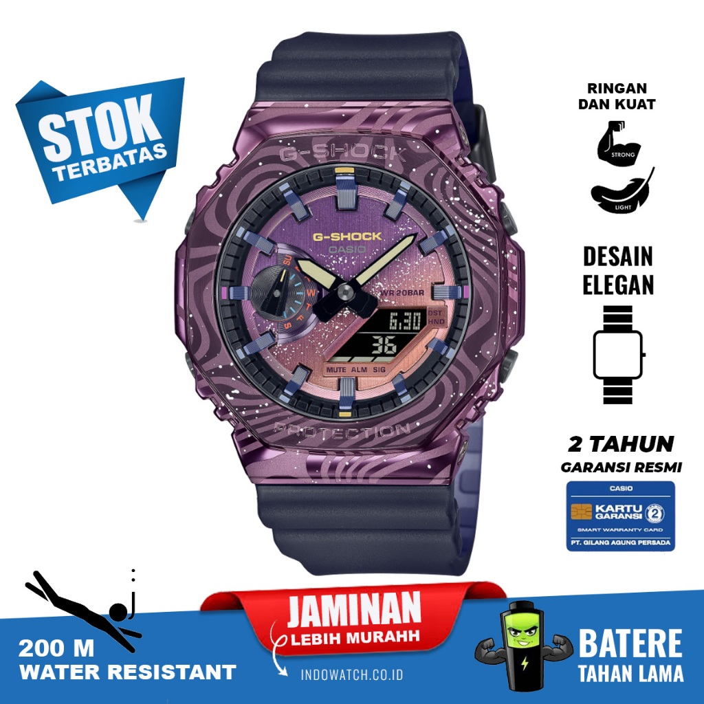 Casio G-Shock GM-2100MWG-1A gm2100 gm 2100 original garansi resmi
