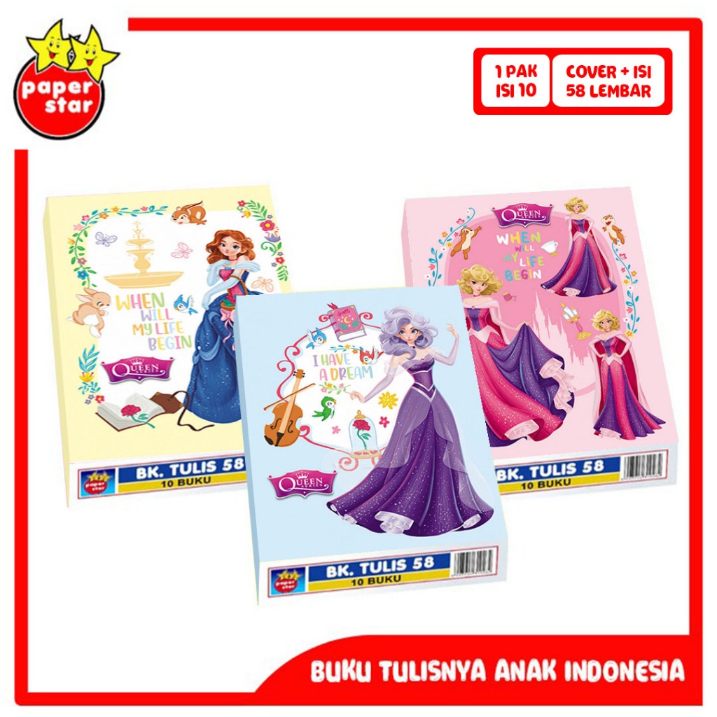 

BUKU TULIS 58 PAPER STAR QUEEN SERIES