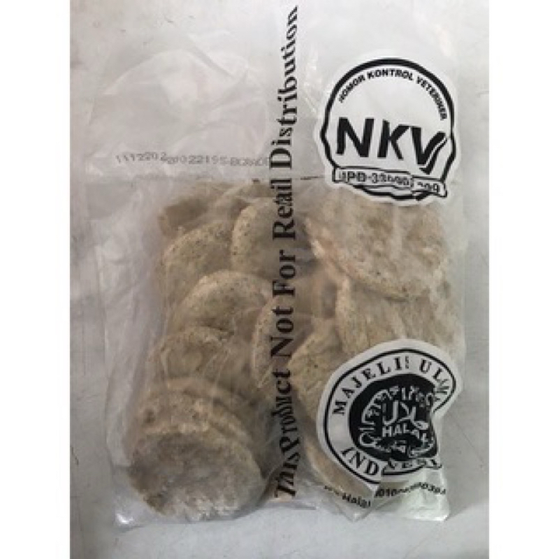 

Beef Patty Burger 1 Kg / Isian Roti Burger / Daging Sapi Sausage