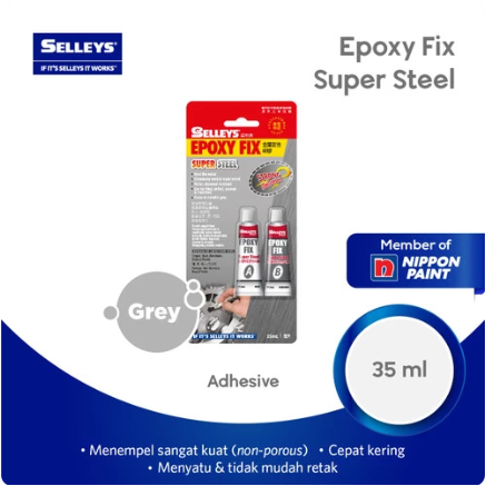 

LEM BESI SELLEYS EPOXY FIX SUPER STEEL -35mL- LEM PEREKAT LOGAM NIPPON PAINT