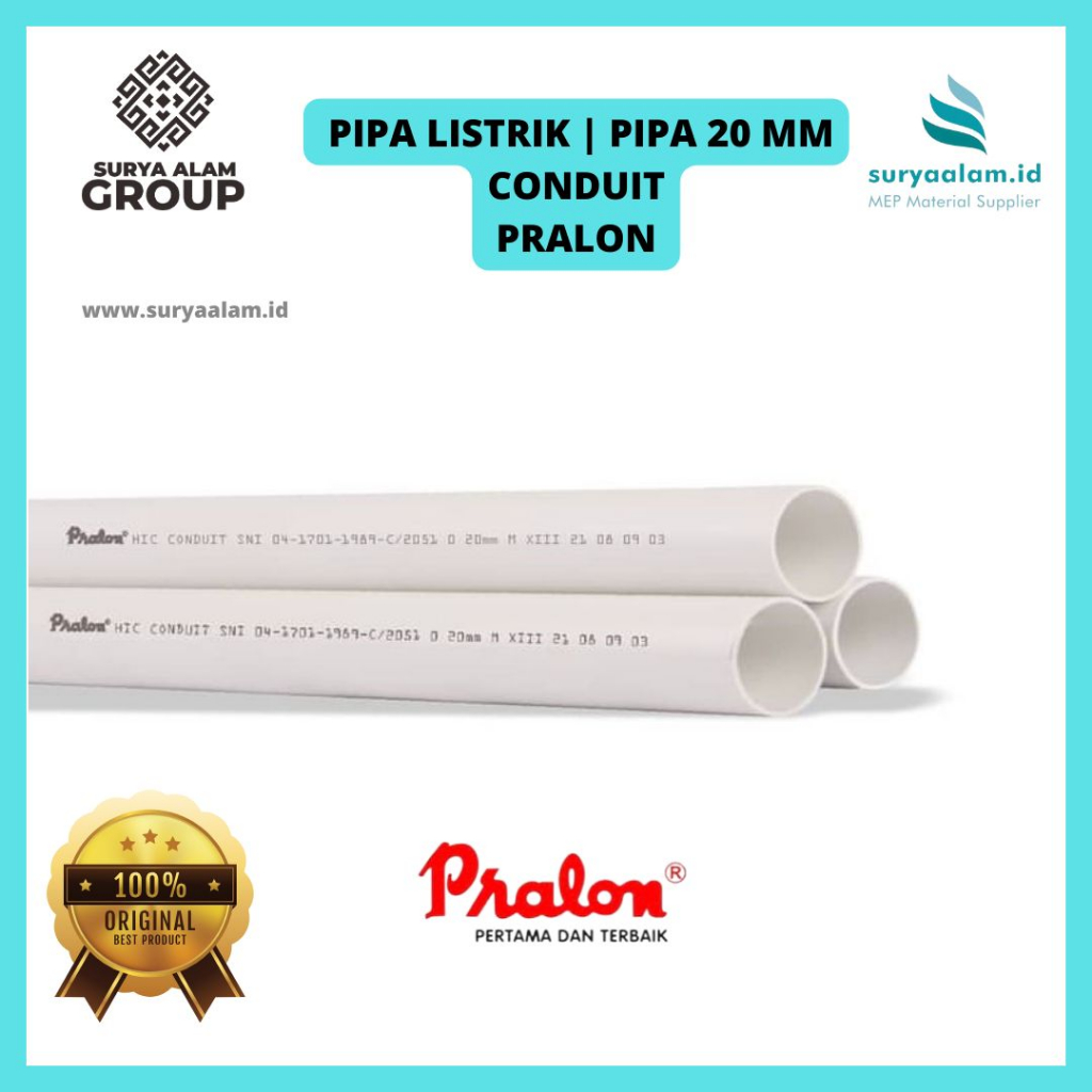 PIPA HIC 20 MM PRALON | PIPA LISTRIK 2,9 METER