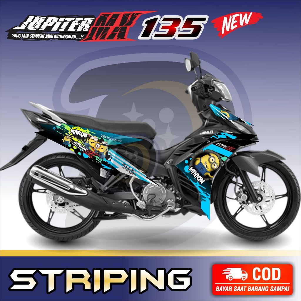 Striping Lis Jupiter Mx 135 New Stiker Motor Jupiter Mx 135 New Minion