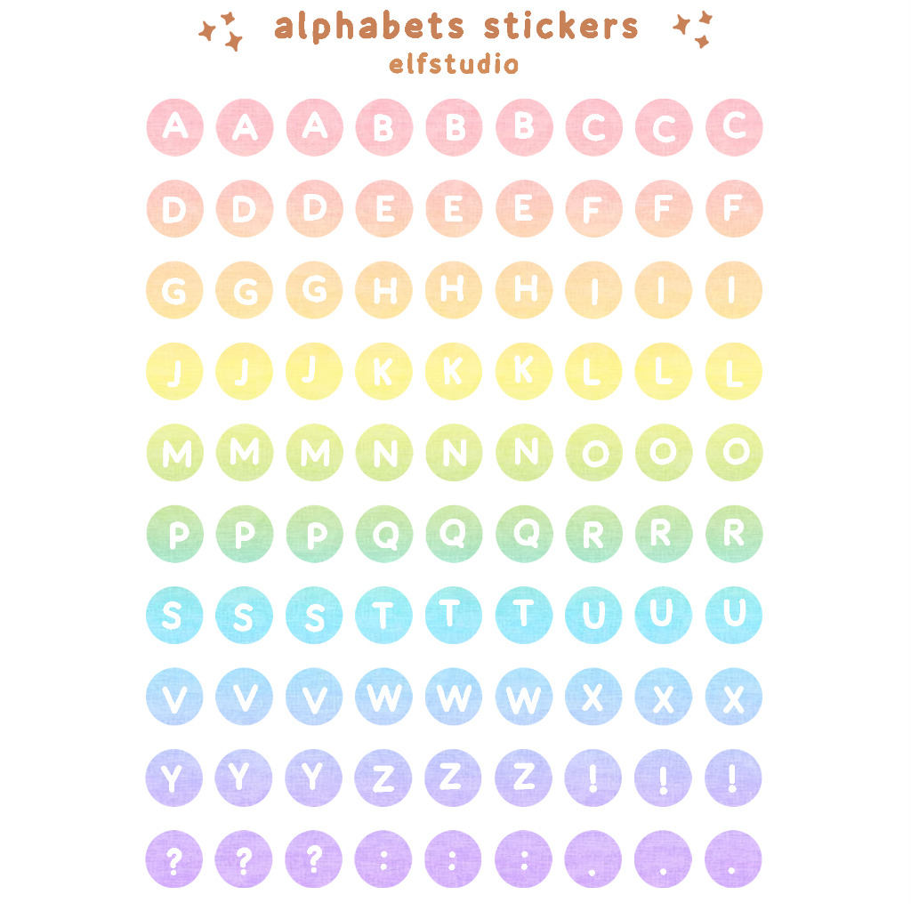 

sticker alphabet rainbow
