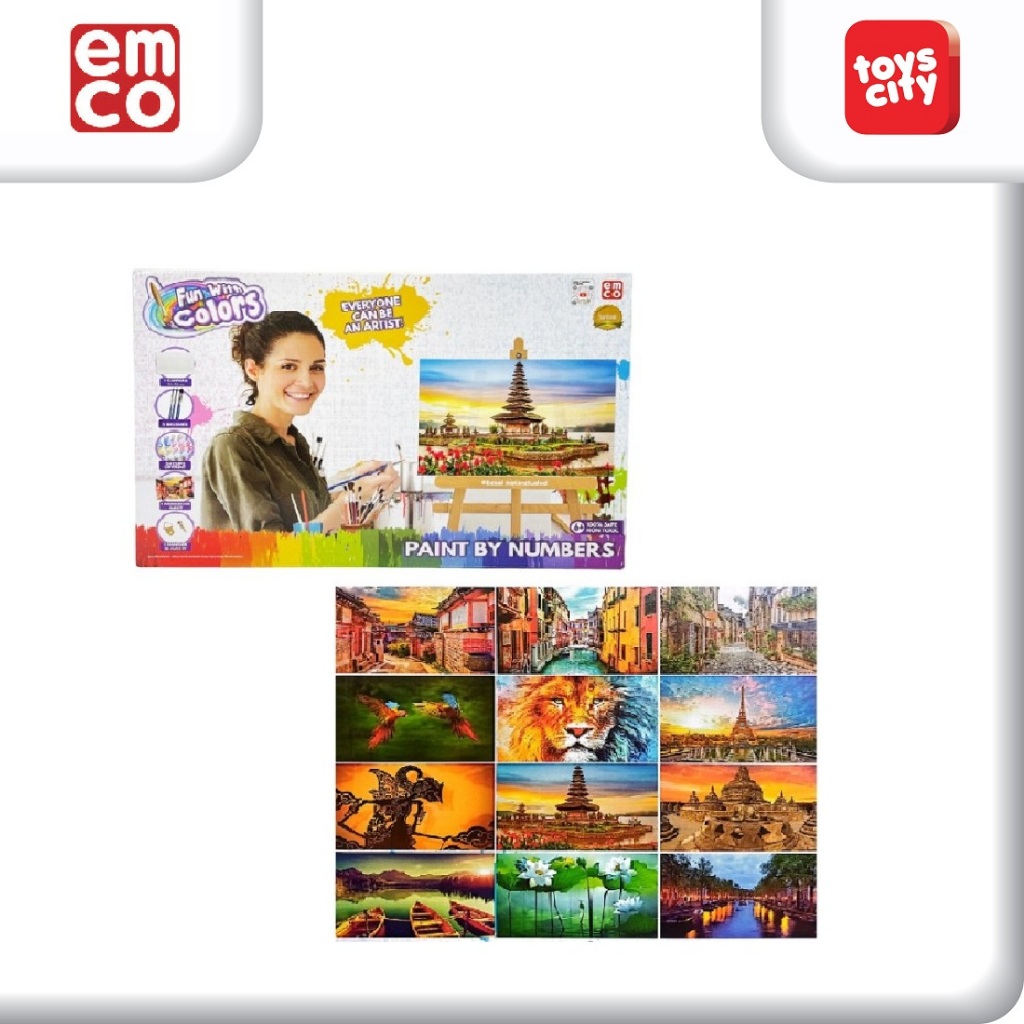 

Mainan EMCO Fun With Colors Paint By Numbers Large Cat Air dan Kanvas