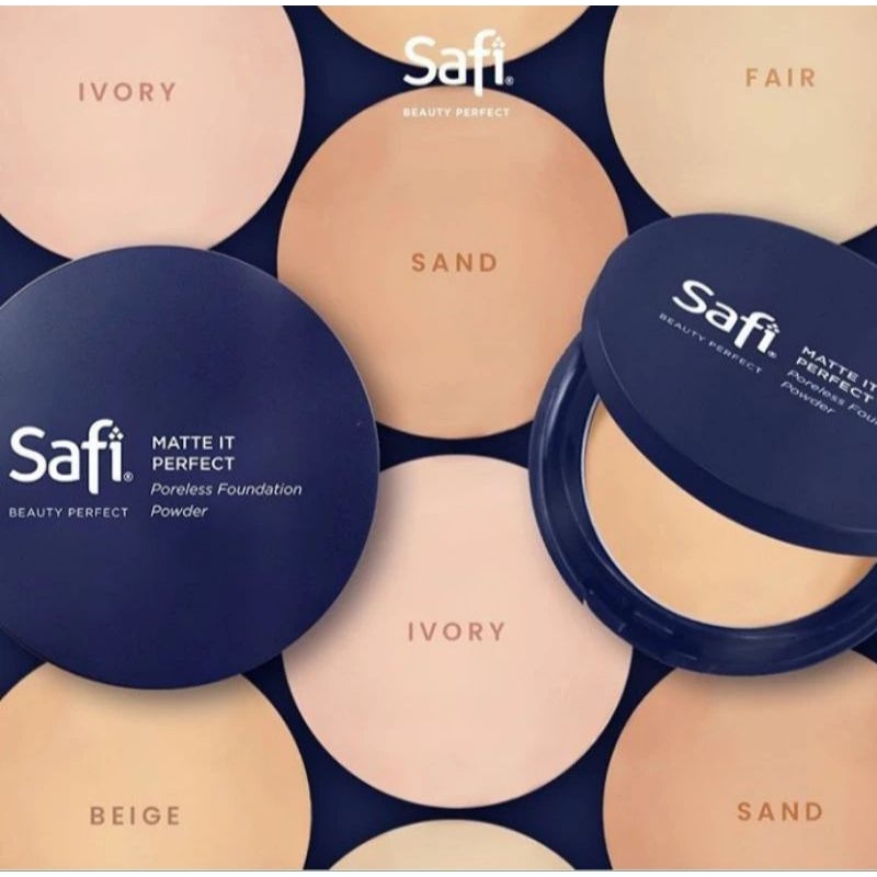 PORELESS FOUNDATION POWDER WITH HABIBATUSSAUDA & SOYBEAN OIL BEAUTY PERFECT SAFI FULL CASE REFILL be