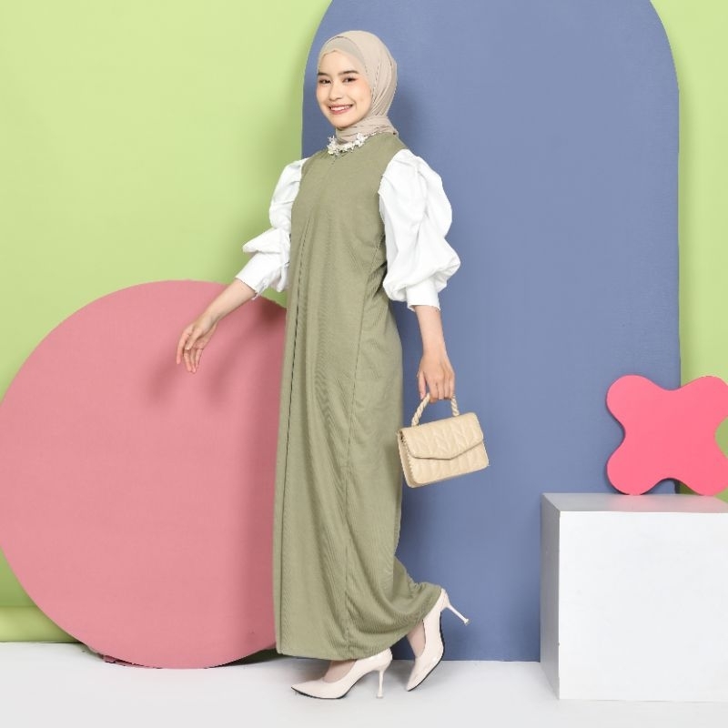 MAOUTFIT - JASMINE PUFF DRESS | DRESS LENGAN BALON | DRESS KOREA | DRESS LEBARAN | DRESS PREMIUM | G