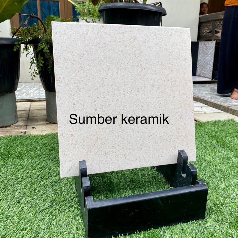 KERAMIK 40x40 TERAZO WH / matt