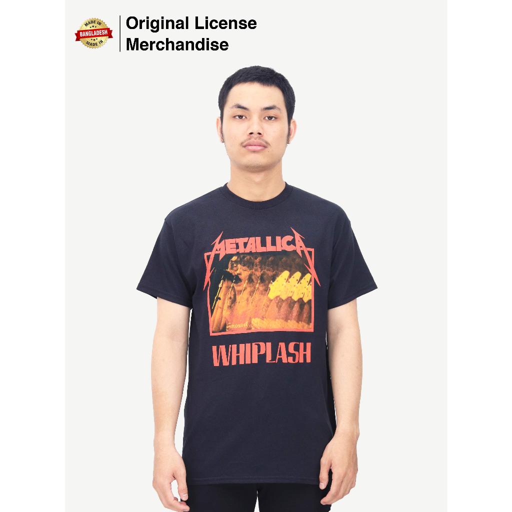 Baju Kaos Pendek Pria Cowok Wanita Musik Band Metal Original Metallica Whiplash