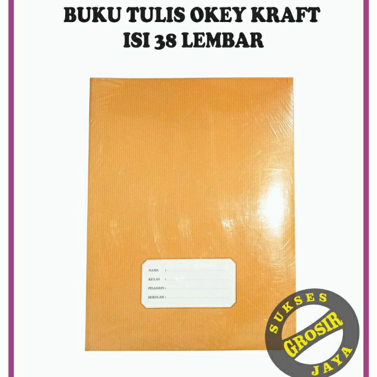 

ART F74D PAK BUKU TULIS ISI 38 58 4 LEMBAR SAMPUL COKLAT CRAFT KRAFT OKEY COVER COKLAT CRAFT KRAFT OKEY FREE BUBBLE WRAP