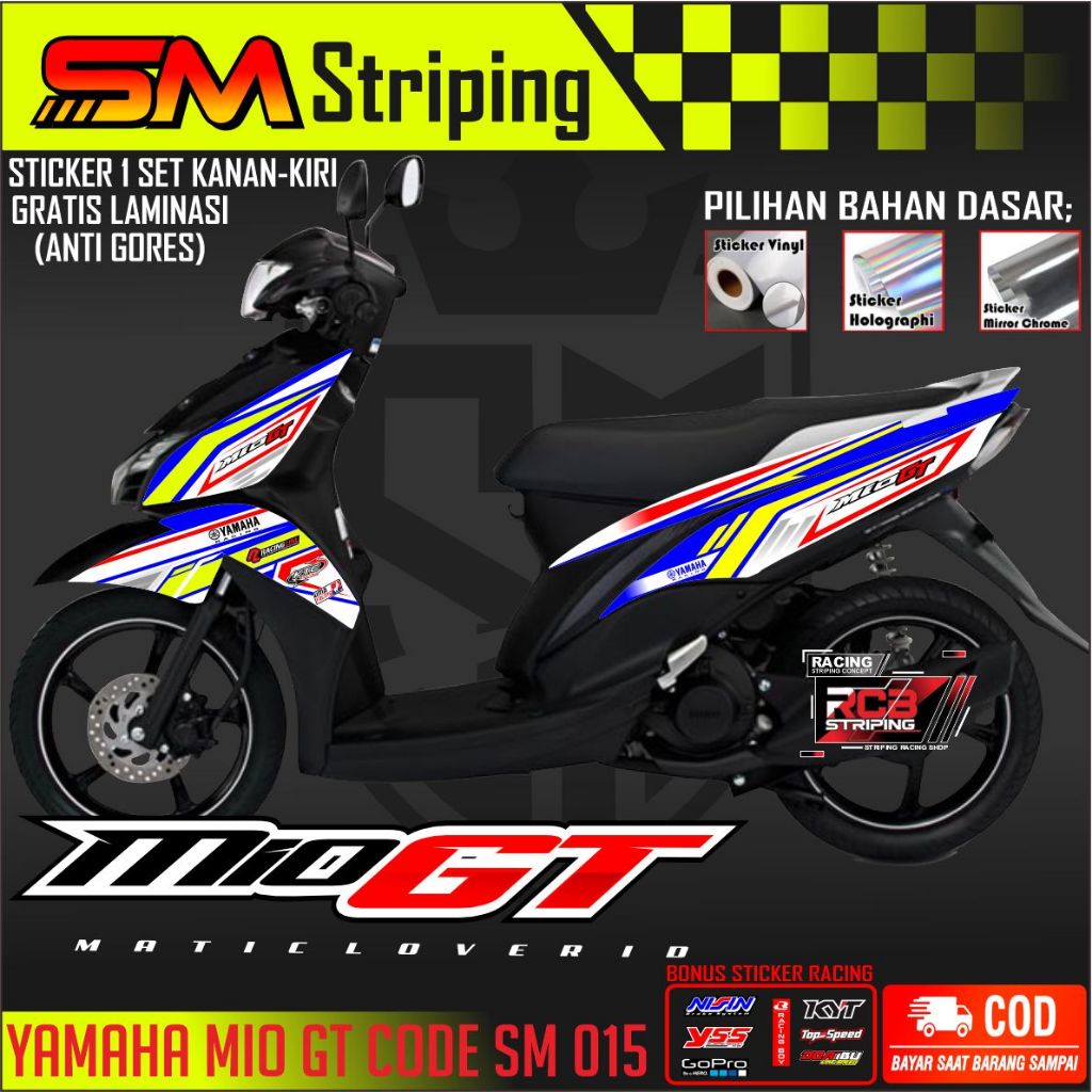 Stiker Variasi Mio GT - Sticker Striping Motor Mio GT VARIASI STIKER YAMAHA MIO GT SM 015