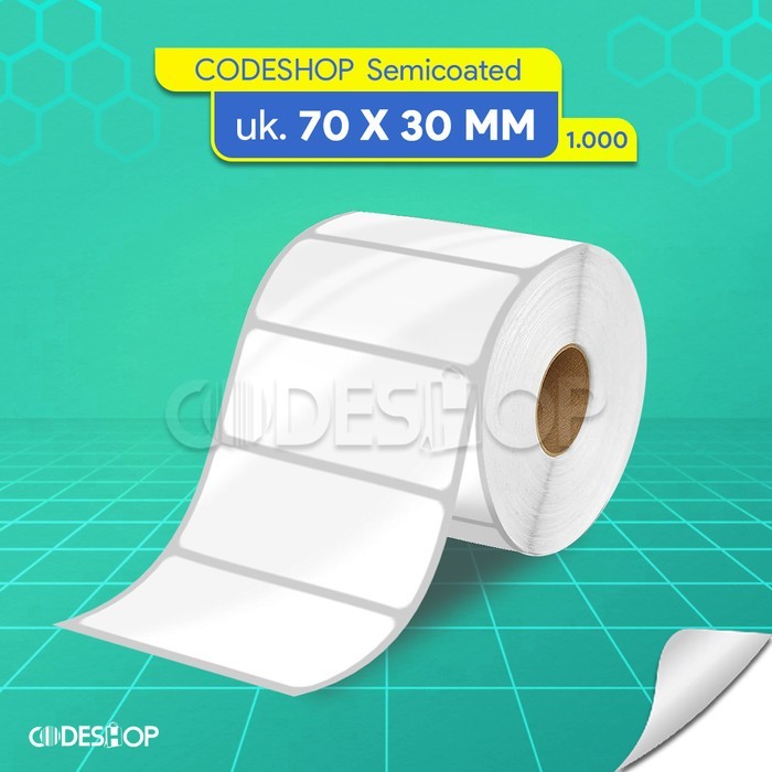 Label Semicoat 70x30 mm Stiker Printer Barcode Citizen Blueprint