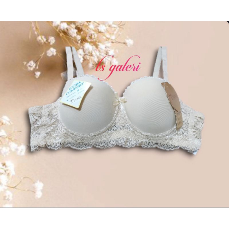 K 383 Bra kawat abg busa tebal kancing 3 Bra push up cup A ukuran 34.36.38.40