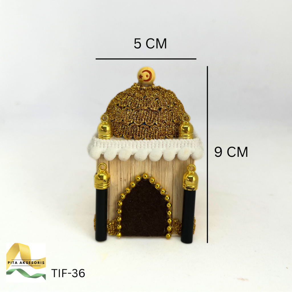 (12 PCS) Hiasan Lebaran Kubah Masjid Mesjid Kecil 5CM x 9CM Miniatur Dekorasi Idul Fitri Hiasan Parc