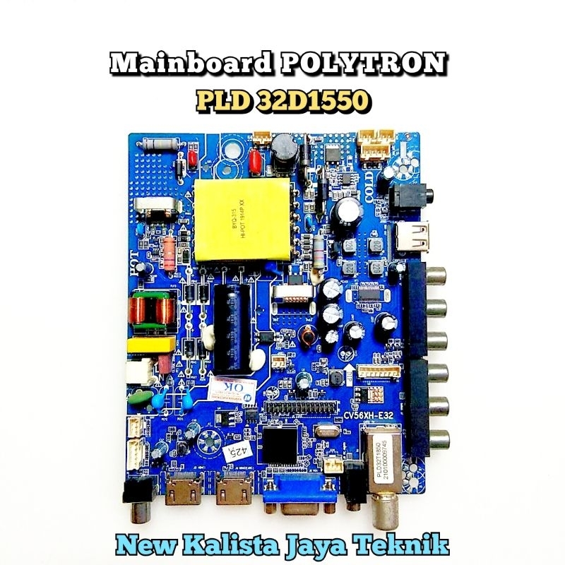 MAINBOARD TV POLYTRON 32D1550 ORIGINAL CV56XH-E32  MB POLYTRON PLD 32D1550E MOTHERBOARD TV 32D1550 M